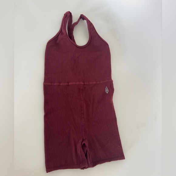 Free People Free Style Shortsie Ribbed Exercise Romper XS/S - Picture 2 of 7